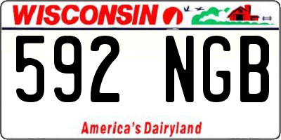 WI license plate 592NGB
