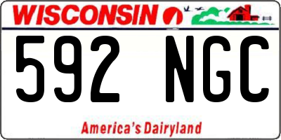 WI license plate 592NGC