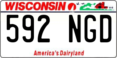 WI license plate 592NGD
