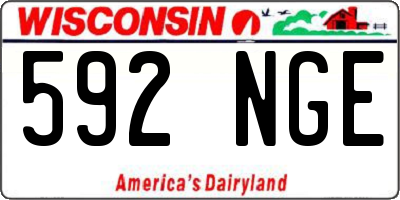 WI license plate 592NGE