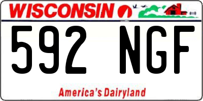 WI license plate 592NGF