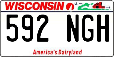 WI license plate 592NGH