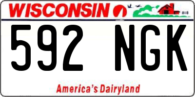 WI license plate 592NGK