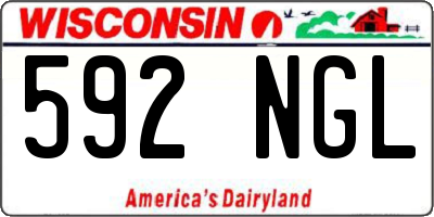 WI license plate 592NGL