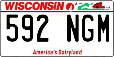 WI license plate 592NGM