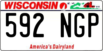WI license plate 592NGP