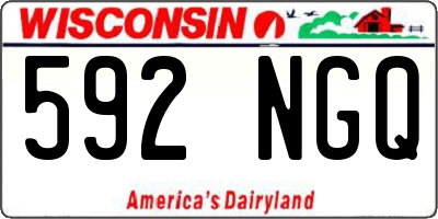WI license plate 592NGQ
