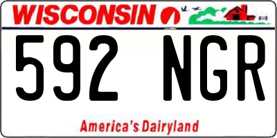 WI license plate 592NGR