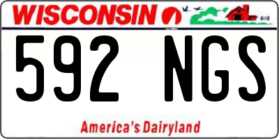 WI license plate 592NGS
