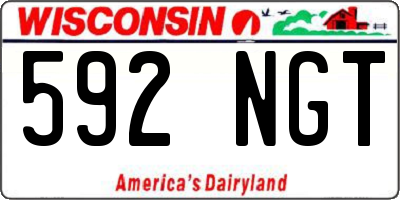 WI license plate 592NGT