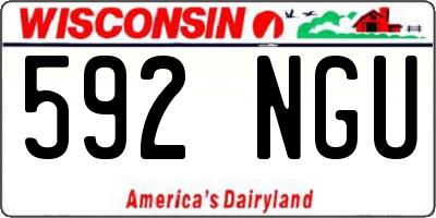 WI license plate 592NGU