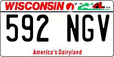 WI license plate 592NGV