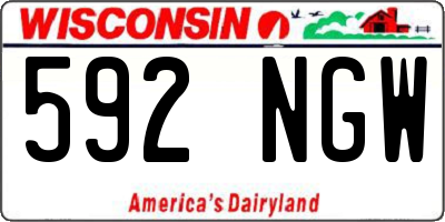 WI license plate 592NGW