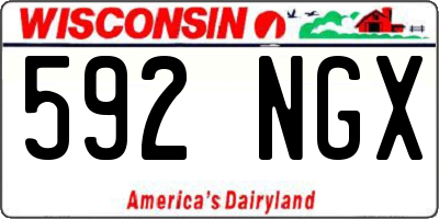WI license plate 592NGX