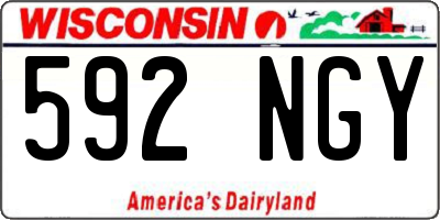 WI license plate 592NGY