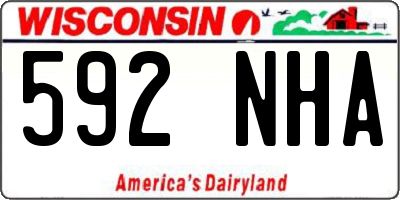 WI license plate 592NHA