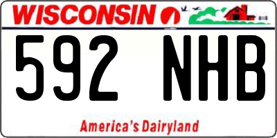 WI license plate 592NHB