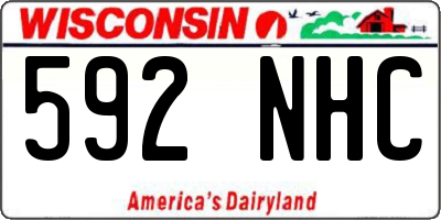 WI license plate 592NHC