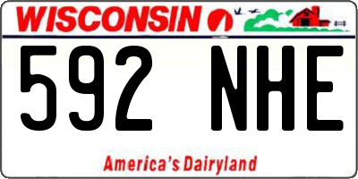 WI license plate 592NHE