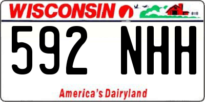 WI license plate 592NHH