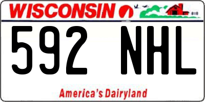 WI license plate 592NHL