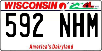 WI license plate 592NHM