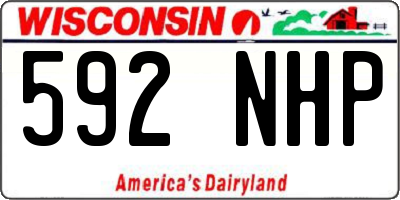 WI license plate 592NHP