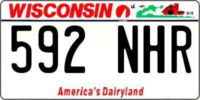 WI license plate 592NHR