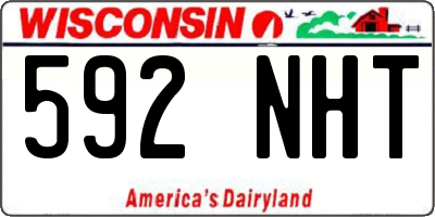 WI license plate 592NHT