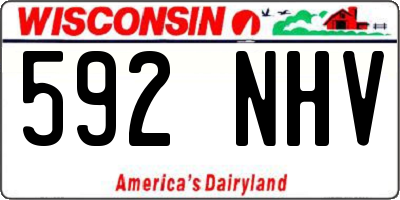 WI license plate 592NHV