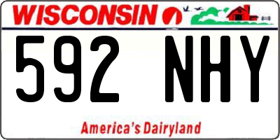 WI license plate 592NHY
