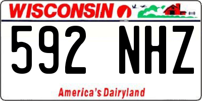 WI license plate 592NHZ