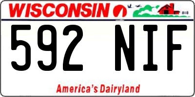 WI license plate 592NIF