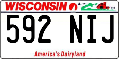 WI license plate 592NIJ