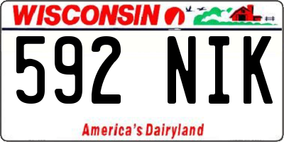 WI license plate 592NIK