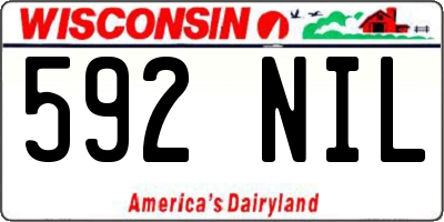 WI license plate 592NIL