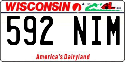WI license plate 592NIM