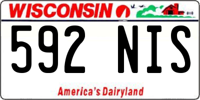 WI license plate 592NIS