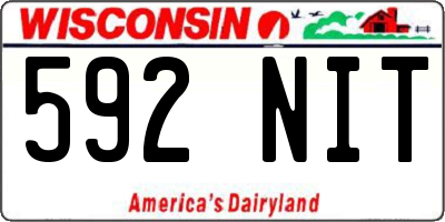 WI license plate 592NIT