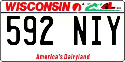 WI license plate 592NIY