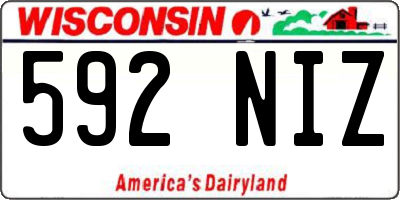 WI license plate 592NIZ