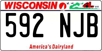 WI license plate 592NJB