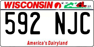 WI license plate 592NJC