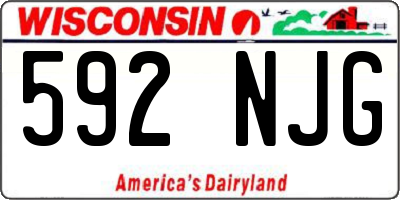 WI license plate 592NJG