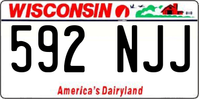 WI license plate 592NJJ