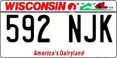 WI license plate 592NJK