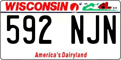 WI license plate 592NJN