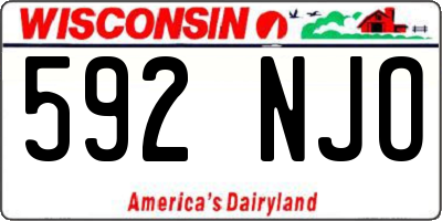 WI license plate 592NJO