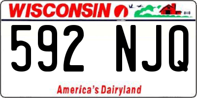 WI license plate 592NJQ