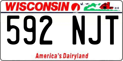 WI license plate 592NJT